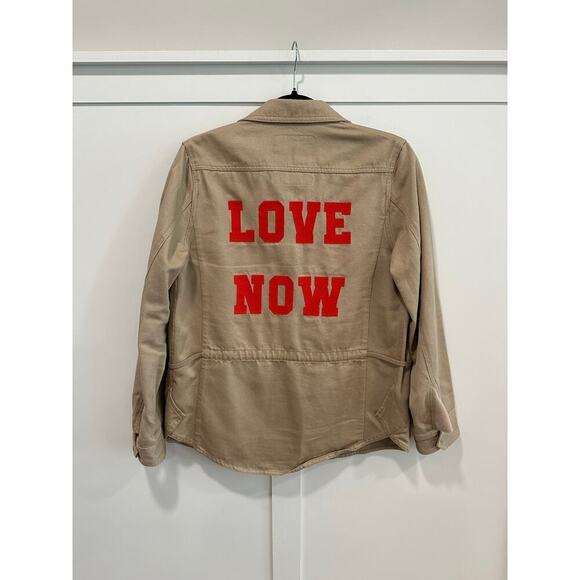 Zadig & Voltaire Brode Love Now Embroidered Cotton Linen Blend Jacket Size S - Picture 2 of 12